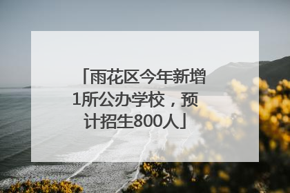 雨花区今年新增1所公办学校，预计招生800人
