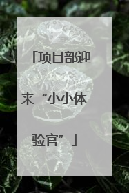 项目部迎来“小小体验官”
