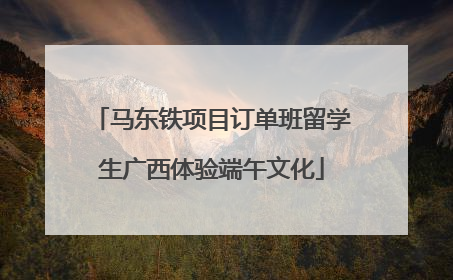 马东铁项目订单班留学生广西体验端午文化