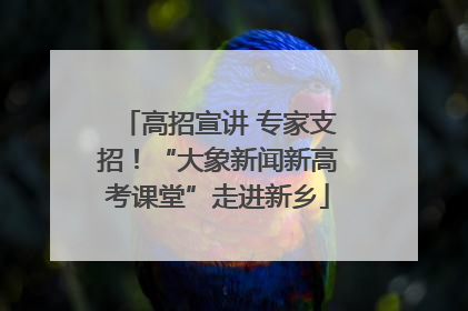 高招宣讲 专家支招！“大象新闻新高考课堂”走进新乡