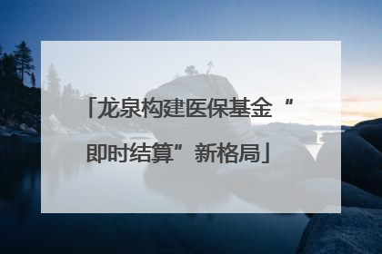 龙泉构建医保基金“即时结算”新格局