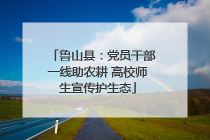 鲁山县：党员干部一线助农耕 高校师生宣传护生态