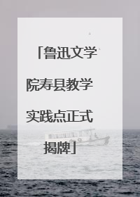 鲁迅文学院寿县教学实践点正式揭牌