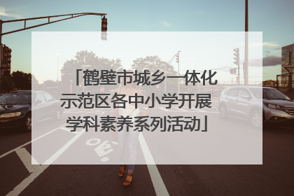 鹤壁市城乡一体化示范区各中小学开展学科素养系列活动