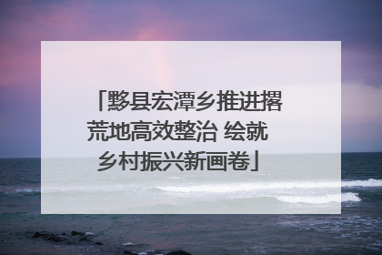 黟县宏潭乡推进撂荒地高效整治 绘就乡村振兴新画卷