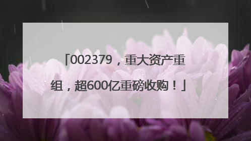 002379，重大资产重组，超600亿重磅收购！