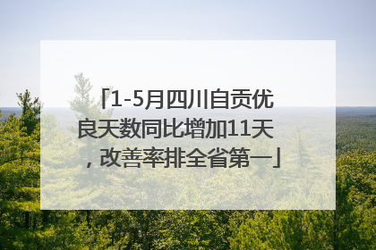 1-5月四川自贡优良天数同比增加11天，改善率排全省第一