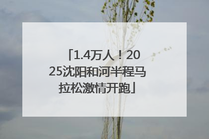 1.4万人！2025沈阳和河半程马拉松激情开跑
