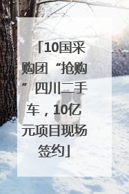 10国采购团“抢购”四川二手车，10亿元项目现场签约