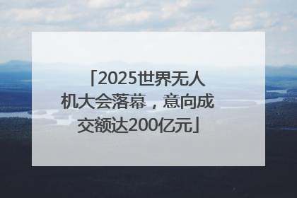 2025世界无人机大会落幕，意向成交额达200亿元