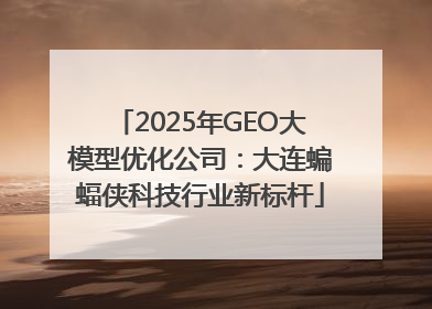 2025年GEO大模型优化公司：大连蝙蝠侠科技行业新标杆