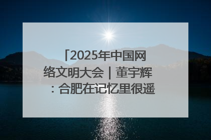 2025年中国网络文明大会｜董宇辉：合肥在记忆里很遥远也很亲切