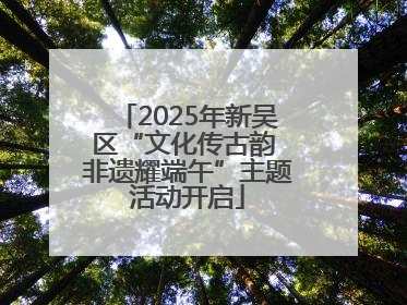 2025年新吴区“文化传古韵 非遗耀端午”主题活动开启