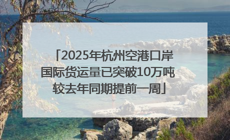 2025年杭州空港口岸国际货运量已突破10万吨 较去年同期提前一周