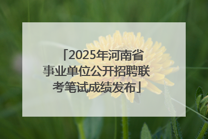 2025年河南省事业单位公开招聘联考笔试成绩发布