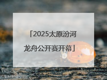 2025太原汾河龙舟公开赛开幕