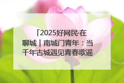 2025好网民·在聊城｜南城门青年：当千年古城遇见青春歌谣 一湖碧水见证的“聊城式浪漫”