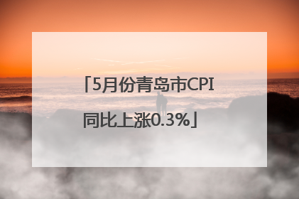 5月份青岛市CPI同比上涨0.3%