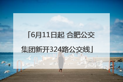 6月11日起 合肥公交集团新开324路公交线